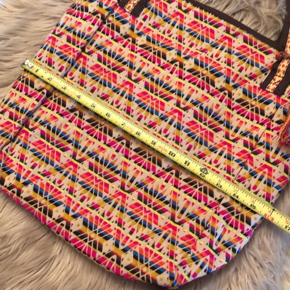 Fabric Tote-Boho Chic-16x16x4-Brightly Colored-EUC - Picture 8 of 16